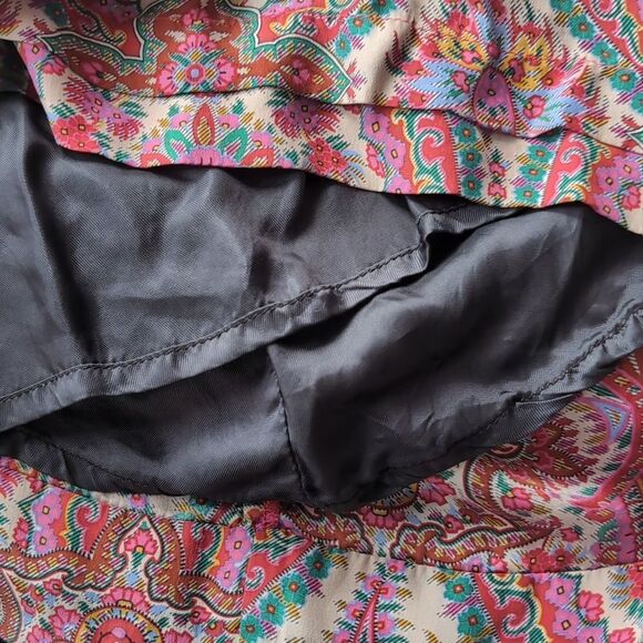 Zara 💯 Silk Colorful Floral Patterned Shift Dress Size M - Picture 15 of 16